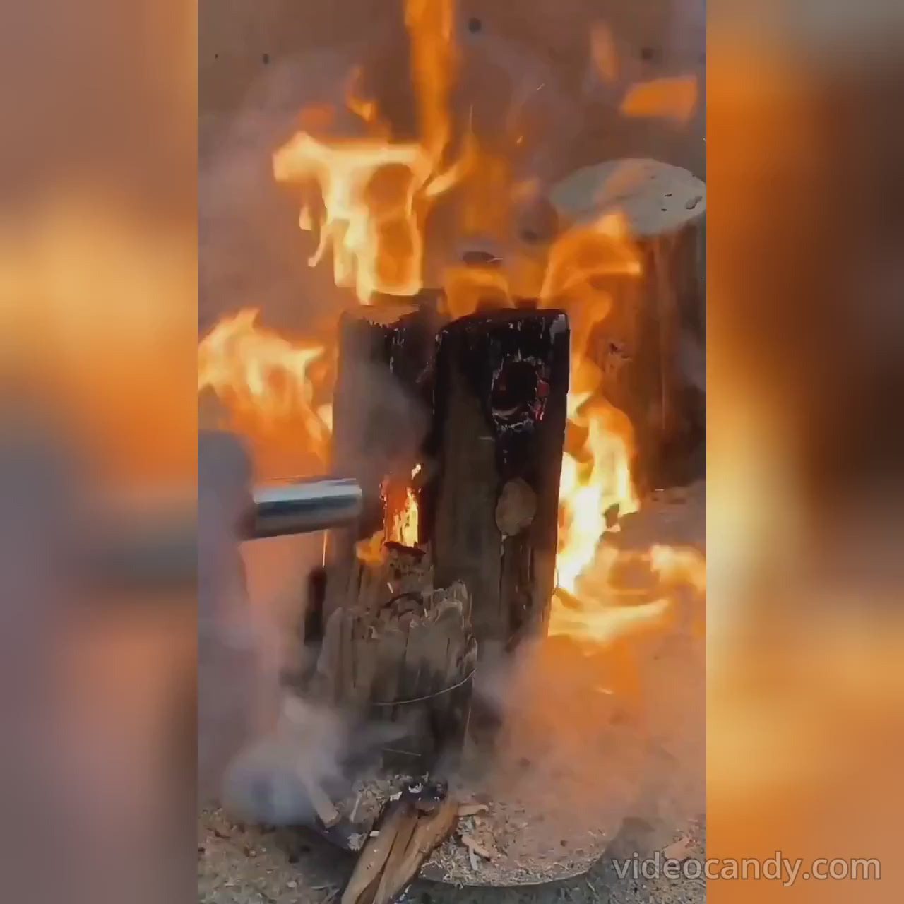 Bærbar håndgrillventilator - grilltilbehør - rustfrit stål