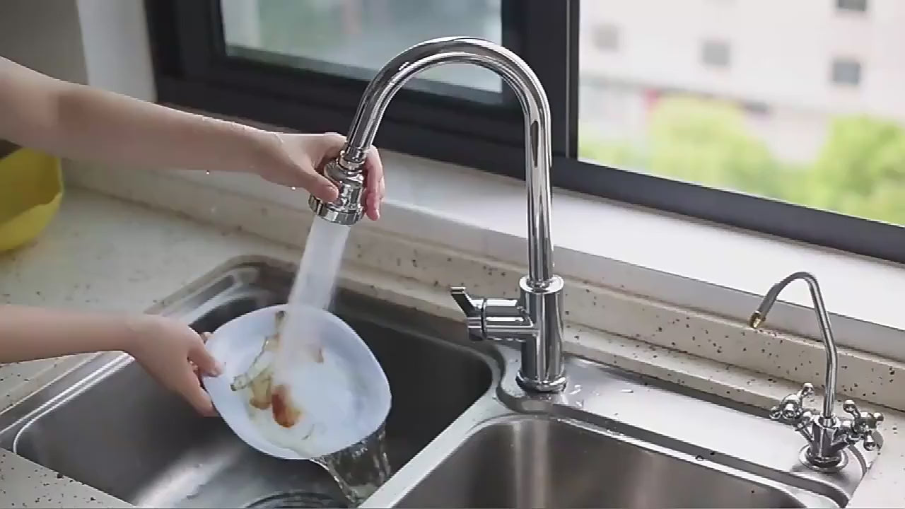 360 graders perlator til køkkenarmatur - Vandbesparende - Diffusorfilter