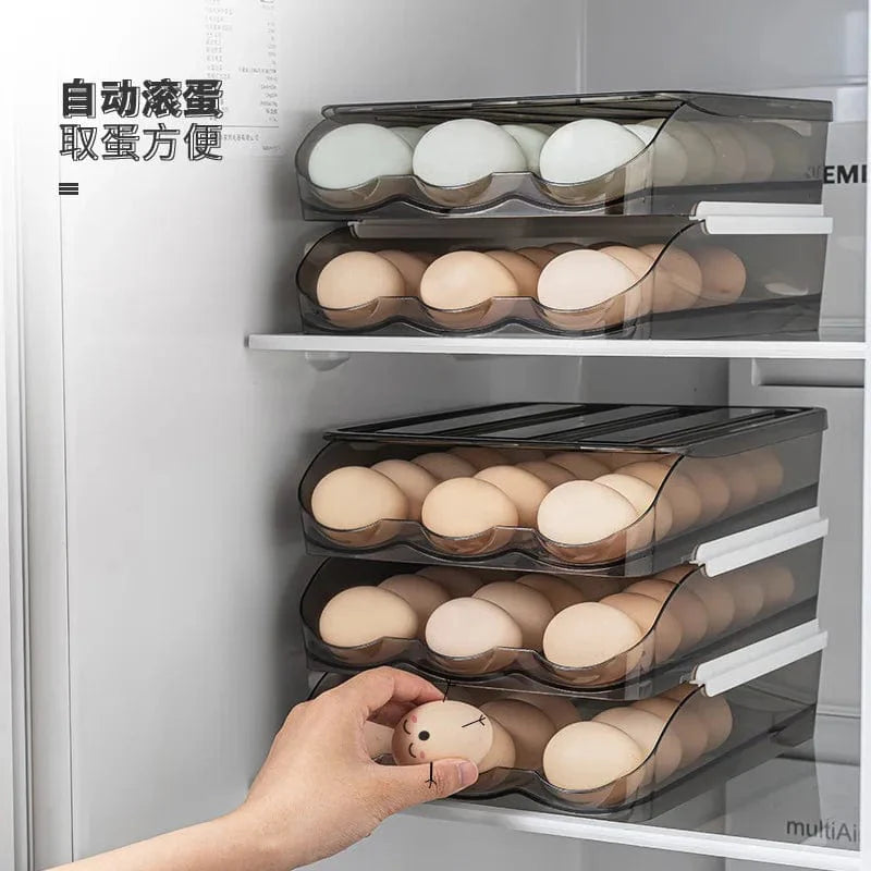 Automatisk æggeholder i flere lag til køleboksen - Kitchen organiser