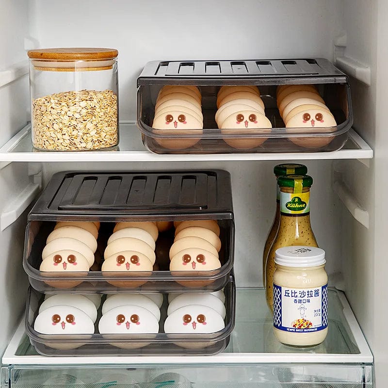Automatisk æggeholder i flere lag til køleboksen - Kitchen organiser