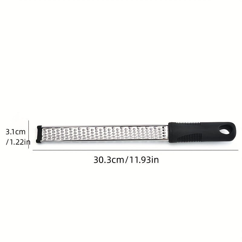 Ostehøvl og zester i rustfrit stål - Multifunktionel, ideel til at rive ingefær og grøntsager - Sølvfarvet, kreativt køkkenredskab