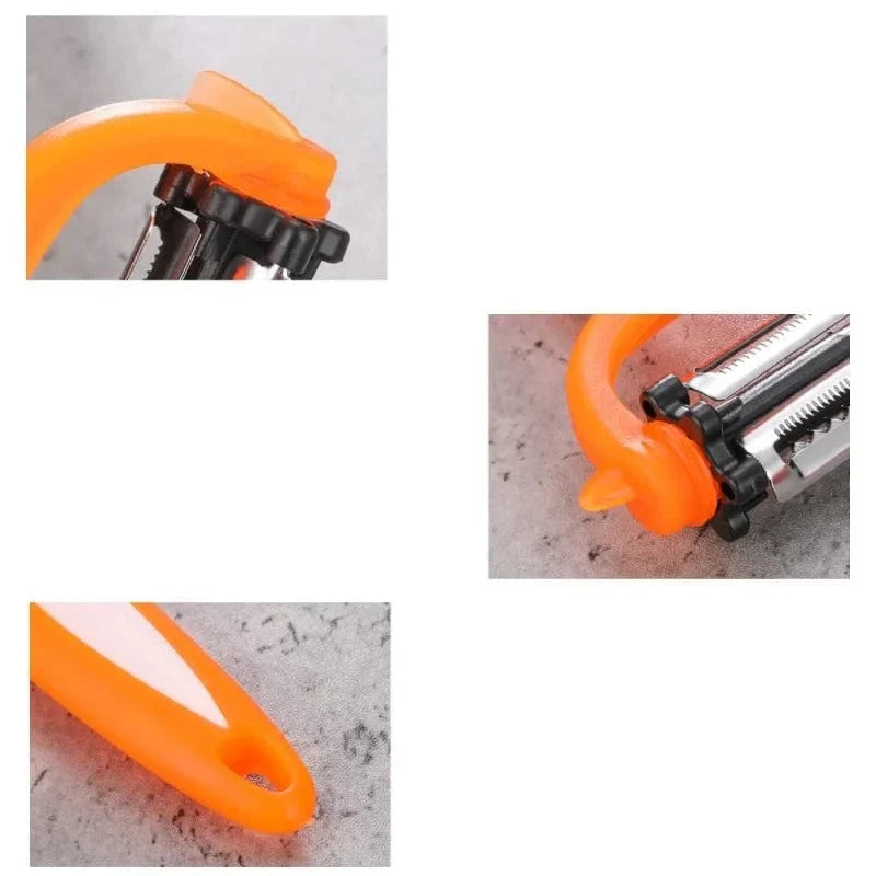 3-bladet roterende grøntsagsrivejern i 1