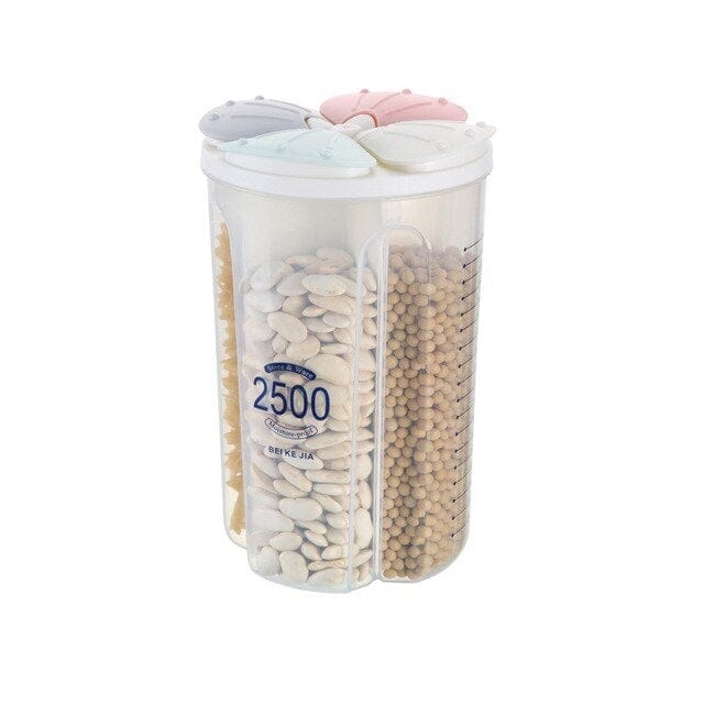 Konserverings- og opbevaringsbeholdere med flere rum 2500 ml | 4 rum