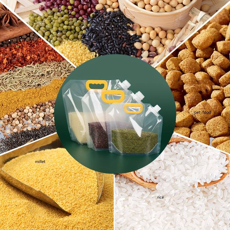 Konserveringsposer med håndtag og genlukkelig skænkeprop