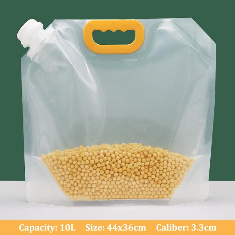 Konserveringsposer med håndtag og genlukkelig skænkeprop