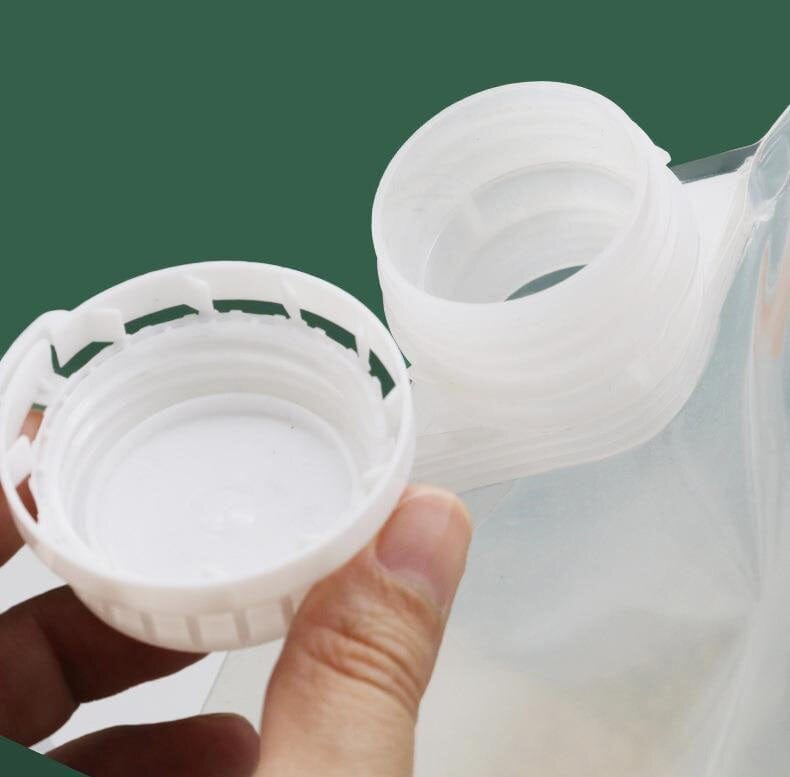 Konserveringsposer med håndtag og genlukkelig skænkeprop