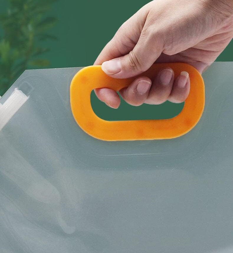 Konserveringsposer med håndtag og genlukkelig skænkeprop