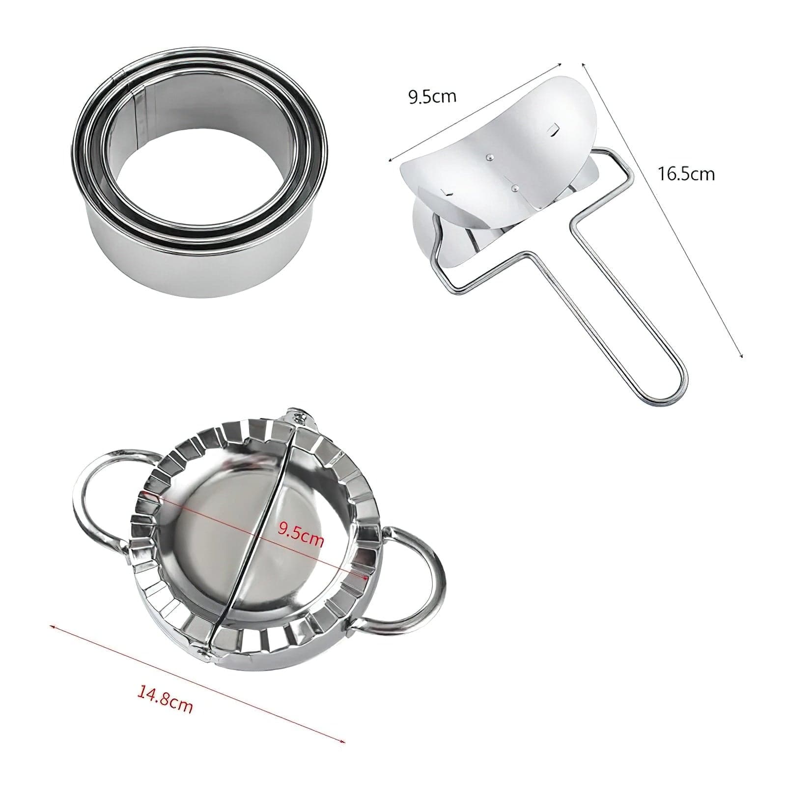 Sæt med ravioliforme og tilbehør