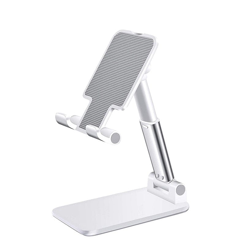 Kompakt, sammenklappelig og justerbar smartphone- og tabletholder