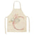Børneforklæde i hør med lyserødt bogstavdesign - tilbehør til madlavning og bagning C / 68x55cm voksenstørrelse