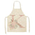 Børneforklæde i hør med lyserødt bogstavdesign - tilbehør til madlavning og bagning K / 68x55cm voksenstørrelse