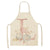 Pink bogstavdesign hørforklæde til børn - tilbehør til madlavning og bagning L / 47x38cm børnestørrelse