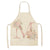 Pink bogstavdesign hørforklæde til børn - tilbehør til madlavning og bagning M / 47x38cm børnestørrelse