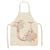 Børneforklæde i hør med lyserødt bogstavdesign - tilbehør til madlavning og bagning U / 47x38cm børnestørrelse
