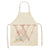 Børneforklæde i hør med lyserødt bogstavdesign - tilbehør til madlavning og bagning B / 47x38cm børnestørrelse