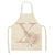 Børneforklæde i hør med lyserødt bogstavdesign - tilbehør til madlavning og bagning X / 47x38cm børnestørrelse