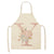 Lyserødt linnedforklæde med bogstavdesign til børn - madlavning og bagning Y / 47x38cm børnestørrelse