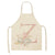 Børneforklæde i hør med lyserødt bogstavdesign - tilbehør til madlavning og bagning Z / 47x38cm børnestørrelse