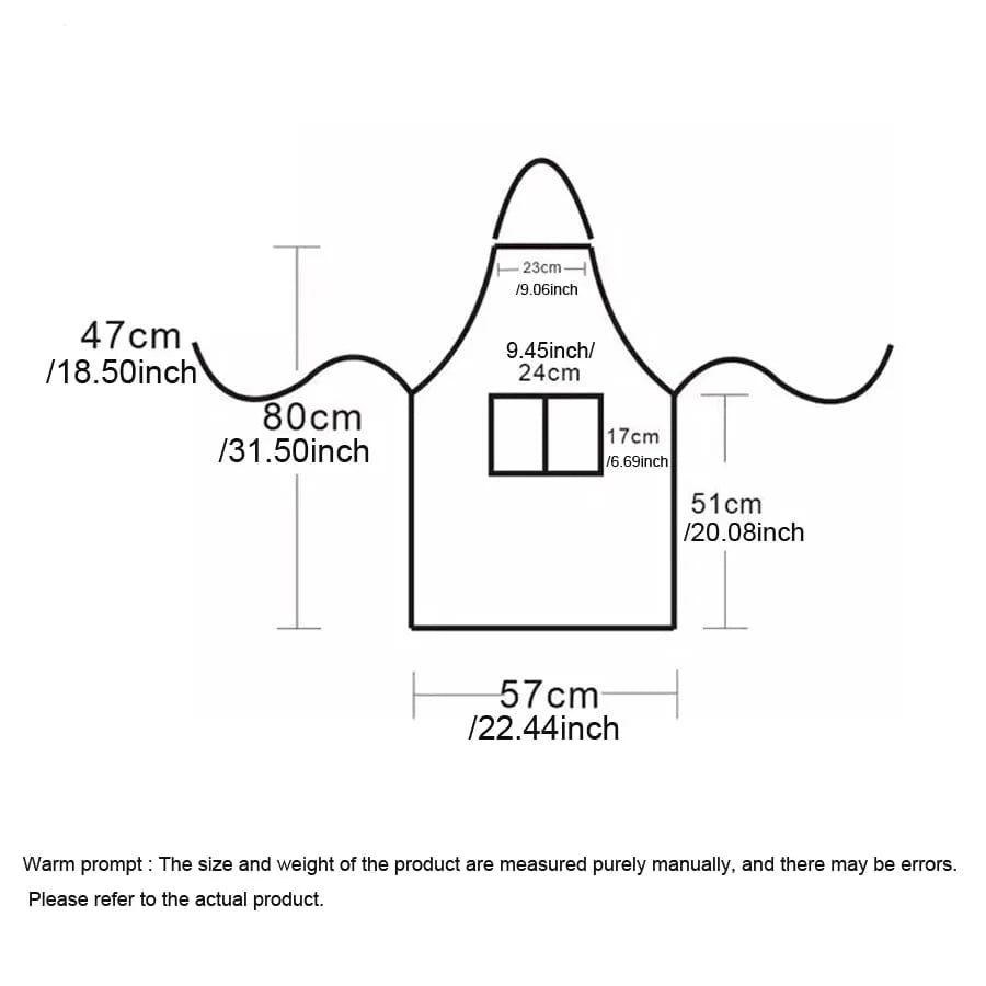 Justerbart, stribet køkkenforklæde til voksne - ideelt til restauranter, camping og madlavning