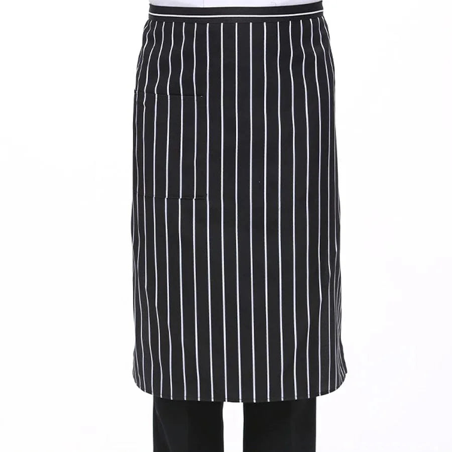 Justerbart, stribet køkkenforklæde til voksne - ideelt til restaurant, camping og madlavning B-heibaitiao