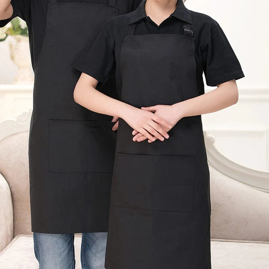 Justerbart, stribet køkkenforklæde til voksne - ideelt til restaurant, camping og køkken chunhei