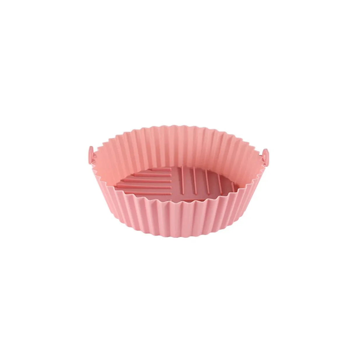 Silikone madlavningsmåtte til luftfryser - nem at rengøre og modstandsdygtig over for høje temperaturer - foldbar cirkulær model - fødevaregodkendt pink small