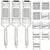 Shredders 12PC 4-blads multifunktionel grøntsagssnitter i rustfrit stål