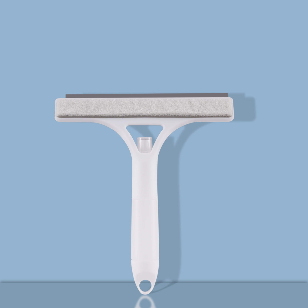 Hvidt 3-i-1-multifunktionshåndvindue med skraber og sprøjte